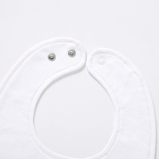 Aidens Corner Organic Cotton Baby Bibs | White