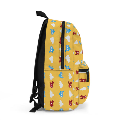 Kids Airplanes Yellow Backpack
