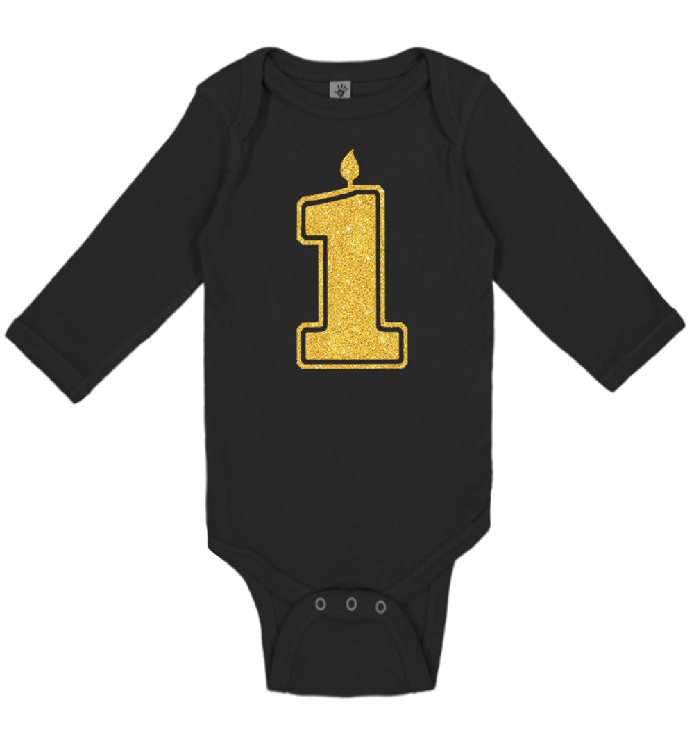 1 Gold First Birthday Onesies & Bodysuits