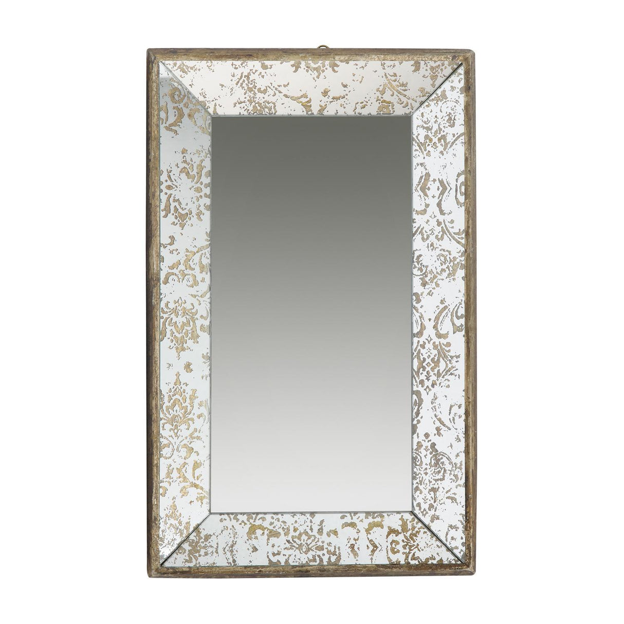 20" Silver Glass Framed Accent Mirror