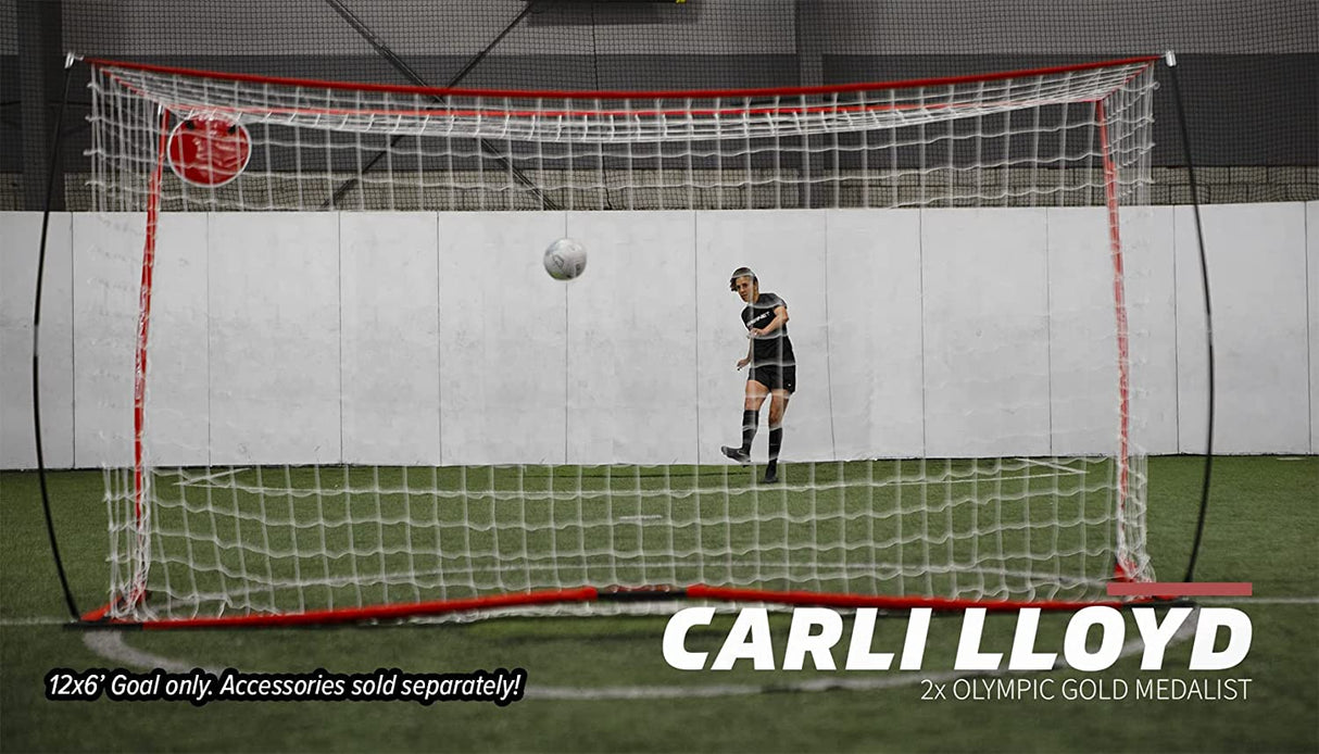Portable 12x6 Soccer Goal - Bow Style Net