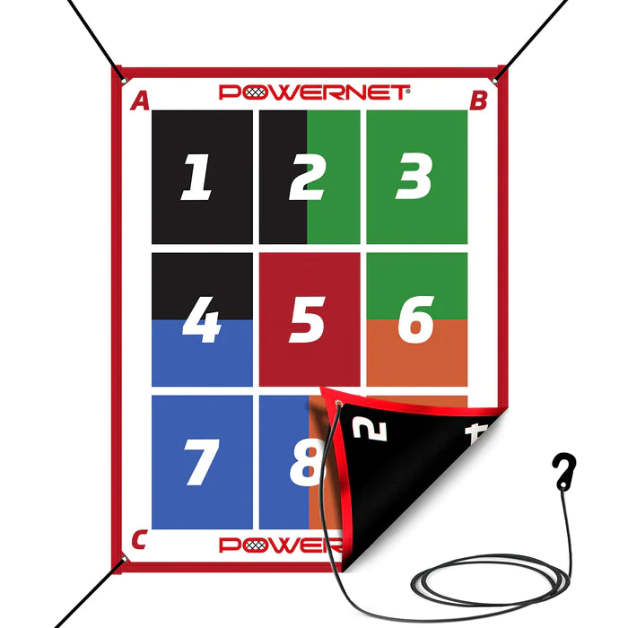 PowerNet Numbered Pitching Pad & Baseball and Softball Target Portable (1203)