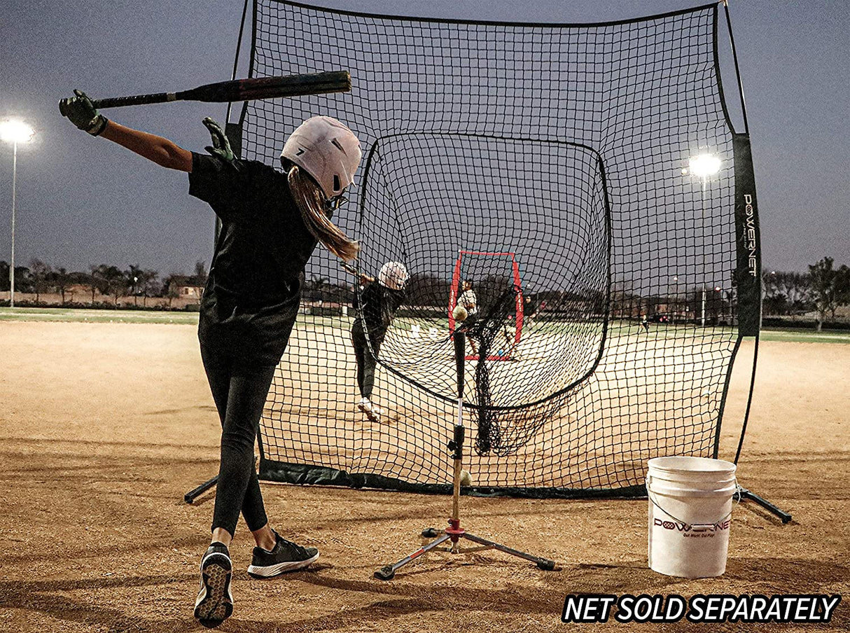 PowerNet Portable PRO HEAVY Batting Tee for Baseball and Softball