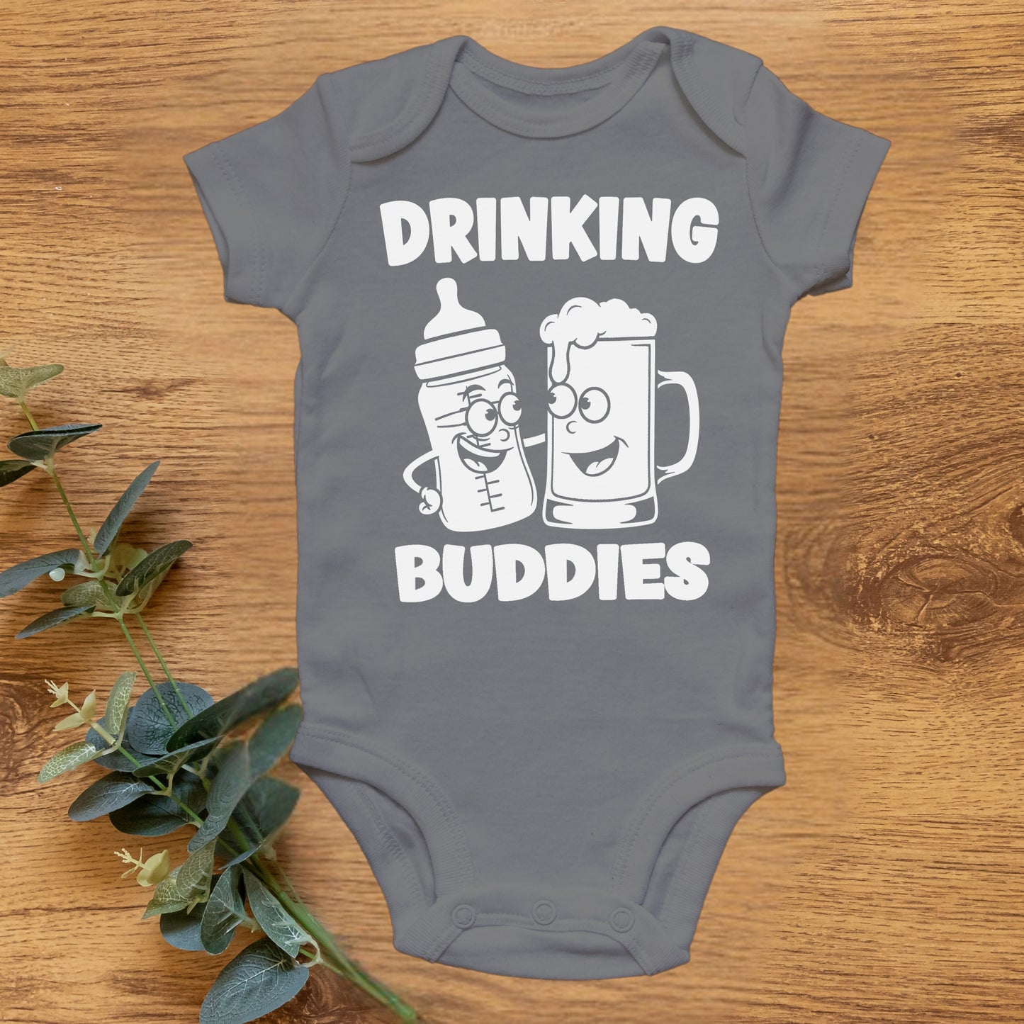 New Drinking Buddies Mug Onesies & Bodysuits