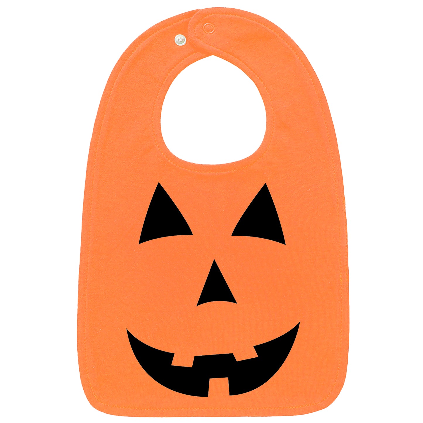 Pumpkin Face Halloween Bib