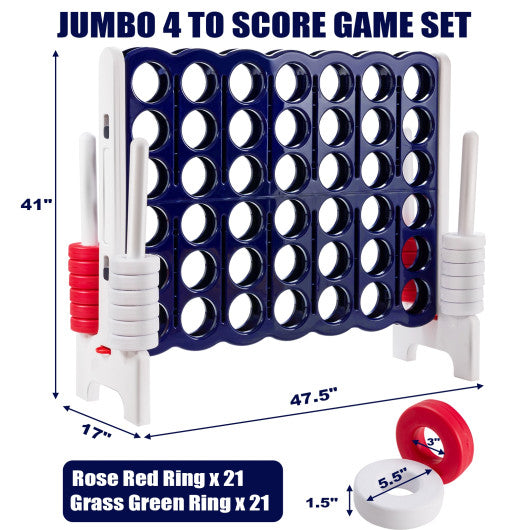 Jumbo 4-to-Score 4 in A Row Giant Game Set