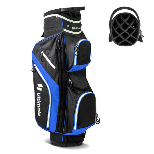 Golf Cart Bag with 14 Way Top Dividers-Blue