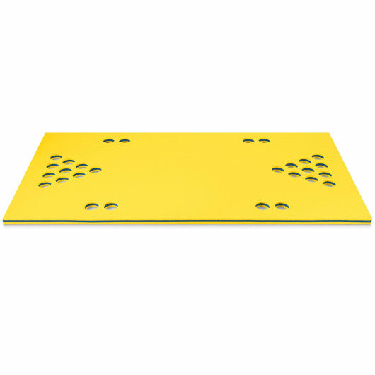 5.5 Feet x 35.5 inch 3-Layer Multi-Purpose Floating Beer Pong Table-Yellow