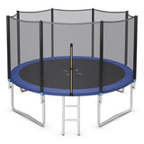 8/10/12/14/15/16 Feet Outdoor Trampoline Bounce Combo with Safety Closure Net Ladder-14 ft