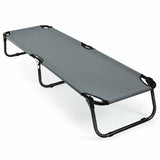 Outdoor Folding Camping Bed for Sleeping Hiking Travel-Gray
