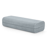 Yoga Bolster Pillow with Washable Cover and Carry Handle-Gray