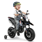 Aprilia Licensed Kids Ride On Motorcycle with 2 Training Wheels-Navy