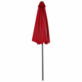 9Ft Patio Bistro Half Round Umbrella -Dark Red