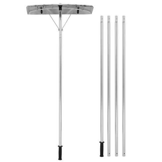 4.8-20 Feet Sectional Snow Roof Rake with Built-in Wheels