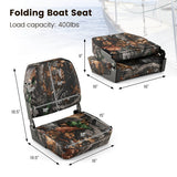 2-Piece Folding Boat Seat Set with Sponge Padding-Camouflage
