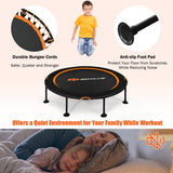 47 Inch Folding Trampoline with Safety Pad for Kids and Adults-Orange
