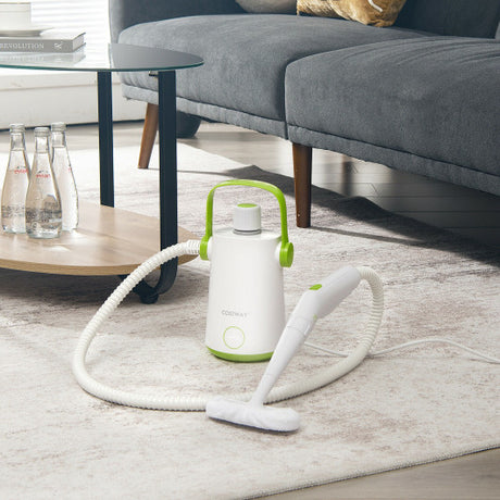 1000W Multifunction Portable Hand-held Steam Cleaner with 10 Accessories-Green