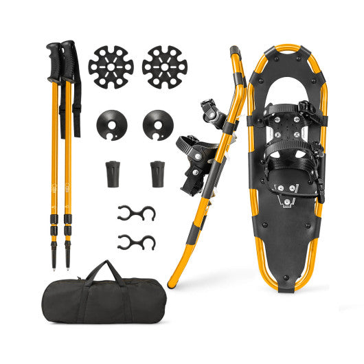 4-in-1 Lightweight Terrain Snowshoes with Flexible Pivot System-21 inches