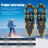 4-in-1 Lightweight Terrain Snowshoes with Flexible Pivot System-21 inches