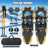 4-in-1 Lightweight Terrain Snowshoes with Flexible Pivot System-25 inches