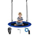 40 Inches Saucer Tree Swing for Kids and Adults-Navy