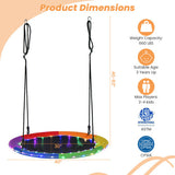 40 Inches Saucer Tree Swing for Kids and Adults-Multicolor
