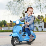 6V Kids Ride On Vespa Scooter Motorcycle for Toddler-Dark Blue