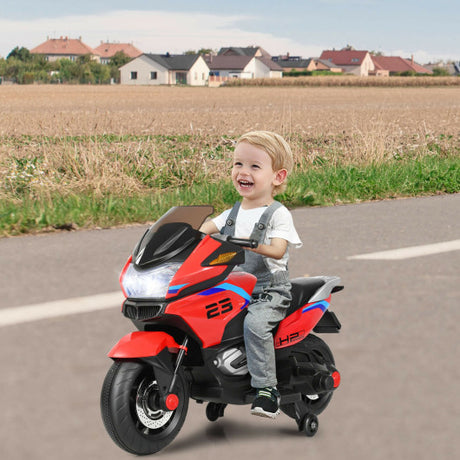 12V Kids Ride On Motorcycle Electric Motor Bike-Red