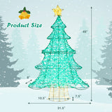 4 Feet Lighted Artificial Christmas Tree with 520 LED Lights and Top Star