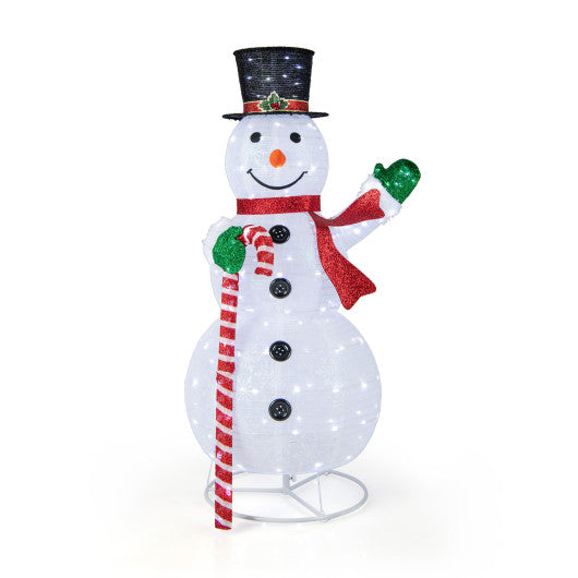 5 Feet Pop-up Christmas Snowman with 180 LED Lights