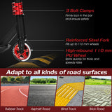 Freestyle Tricks High-End Pro Stunt Scooter with Luminous Aluminum Deck-Red