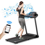 2.25HP Electric Running Machine Treadmill with Speaker and APP Control-Red
