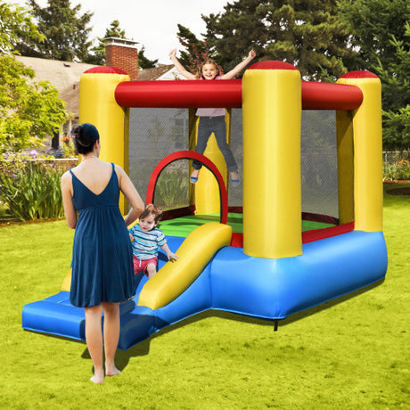 Kids Inflatable Bounce House with Slide and 480W blower