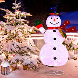 6 Feet Lighted Christmas Snowman with 180 Colorful LED Lights