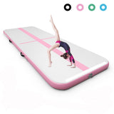 10 Feet Inflatable Gymnastics Tumbling Mat with Pump -Pink