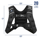Training Weight Vest Workout Equipment with Adjustable Buckles and Mesh Bag-20 lbs