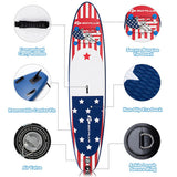 11 Feet Inflatable Stand up Paddle Board with 3 Fins Thruster
