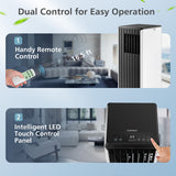 3-in-1 10000 BTU Air Conditioner with Humidifier and Smart Sleep Mode-Black
