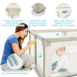 Baby Playpen Extra Large Kids Activity Center Safety Play-White