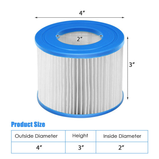 6 Pieces Type VI Multipurpose Hot Tub Filter Cartridge