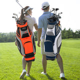 10.5 Inch Golf Stand Bag with 14 Way Full-Length Dividers and 7 Zippered Pockets-Red