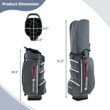 9.5 Inch Lightweight Golf Cart Bag with 15 Way Top Dividers-Red