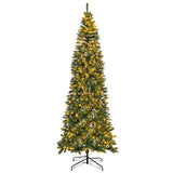 9 FT Pre-Lit Artificial Christmas Tree with 1298 Snowy Branch Tips