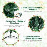 9 FT Pre-Lit Artificial Christmas Tree with 1298 Snowy Branch Tips