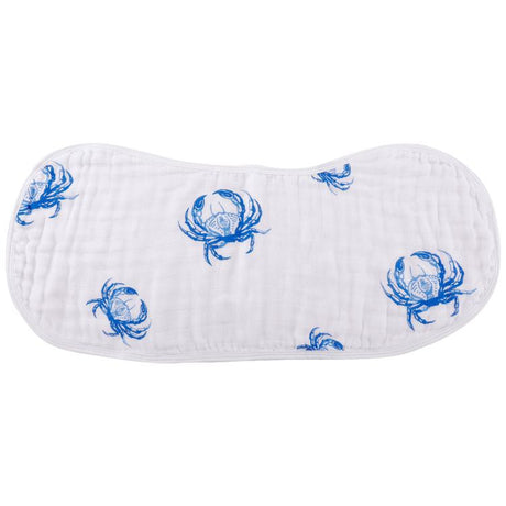 2-in-1 Burp Cloth and Bib: Blue Crab - Little Hometown