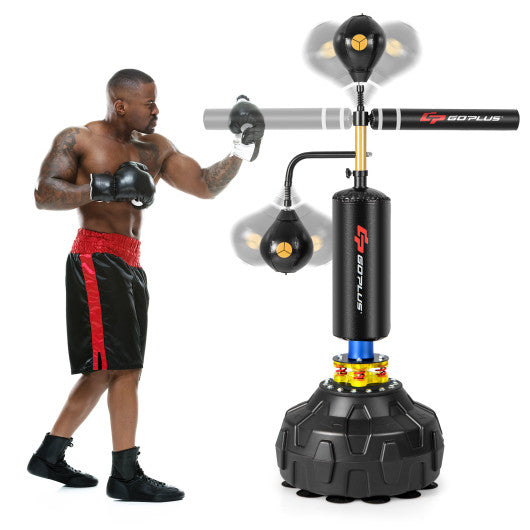 Boxing Speed Trainer Freestanding Fillable 360° Spinning Bar Adjustable Height