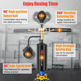 Boxing Speed Trainer Freestanding Fillable 360° Spinning Bar Adjustable Height