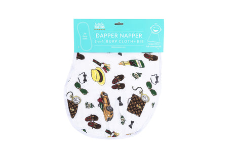 2-in-1 Burp Cloth and Bib: Dapper Napper by Little Hometown - Aiden's Corner Baby & Toddler Clothes, Toys, Teethers, Feeding and Accesories