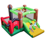 6-in-1 Inflatable Bounce House with Double Slides without 735W Blower
