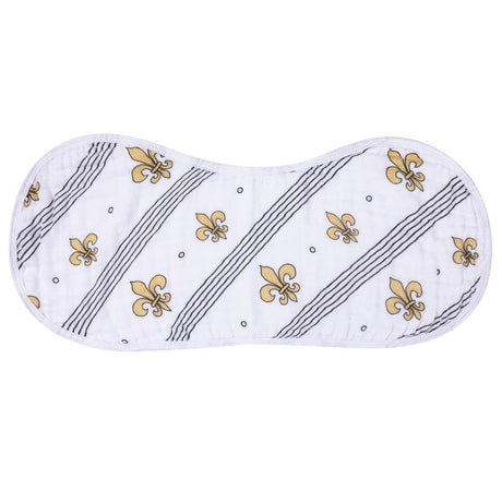 2-in-1 Burp Cloth and Bib: Fleur de Lis by Little Hometown - Aiden's Corner Baby & Toddler Clothes, Toys, Teethers, Feeding and Accesories